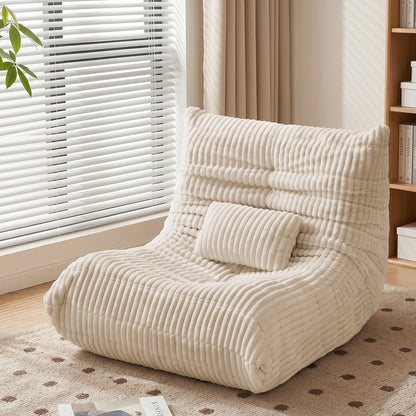 Zoovee WIDE Corduroy Bean Bag Chair + small Pillow