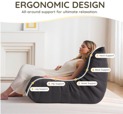 Zoovee Airpore Bean Bag Chair + small pillow
