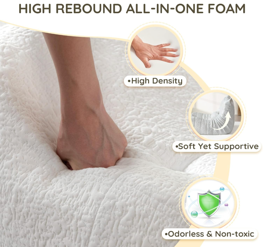 Zoovee Chenille Bean Bag Chair + small pillow