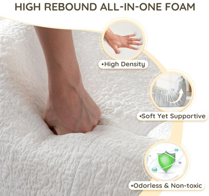 Zoovee Chenille Bean Bag Chair + small pillow