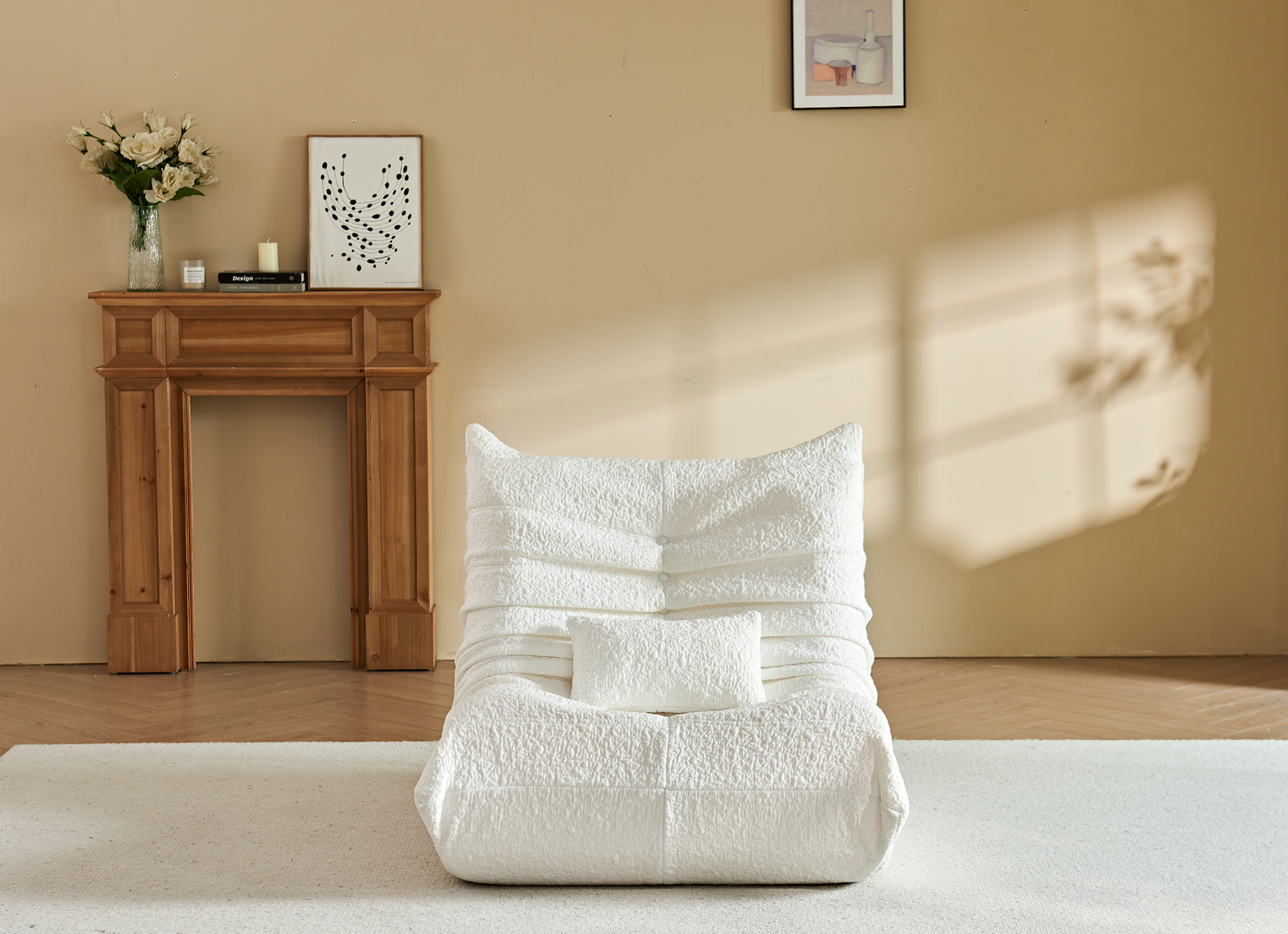 Zoovee Chenille Bean Bag Chair + small pillow