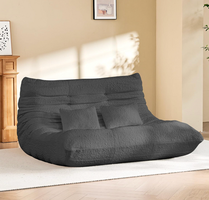 Zoovee Chenille Bean Bag Floor Sofa Loveseat