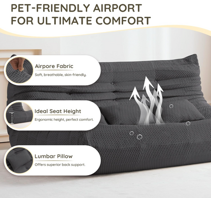 Zoovee Airpore Bean Bag Floor Sofa 3-Seater